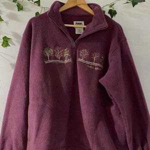 Oversized Northern Reflections Half-zip Fleece Sweater